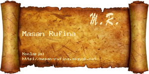 Masan Rufina névjegykártya